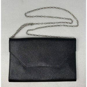 Halogen Black Leather Clutch or Shoulder Purse‎ Handbag Nordstrom Night Out